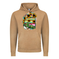 Vintage Camel Arizona Map Sunflower Cactus Serape Vintage Hoodie - RanaPortraitStore