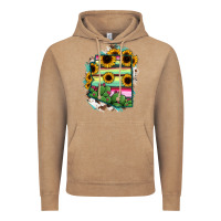 Vintage Coffee Arizona Map Sunflower Cactus Serape Vintage Hoodie - RanaPortraitStore