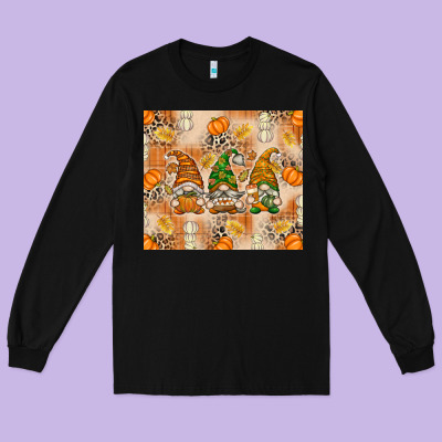 Fall With Gnomes Long Sleeve Tee Designed By Texasbilliewilder