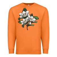 Carrot Magnolia Flower Illustration Premium Sweatshirt - LillyAllenDesigns