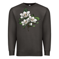 Smoke Magnolia Flower Illustration Premium Sweatshirt - LillyAllenDesigns