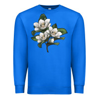 True Royal Magnolia Flower Illustration Premium Sweatshirt - LillyAllenDesigns