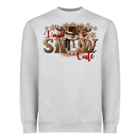 Heather Grey im snow cute Heavyweight Sweatshirt - CowGirlArtShop