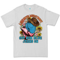 Dove Grey lord have mercy baby got her blue jeans on Premium Tee - NancyCooperArtShop