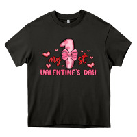 Asphalt my first valentines day Heavy Core Tee - MaliasSmallBusiness