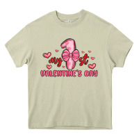 Mossy my first valentines day Heavy Core Tee - MaliasSmallBusiness