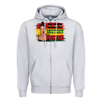 Heather Grey black history month black girl Zipper Hoodie - FaDigitalArtStudio