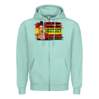 Seafoam black history month black girl Zipper Hoodie - FaDigitalArtStudio