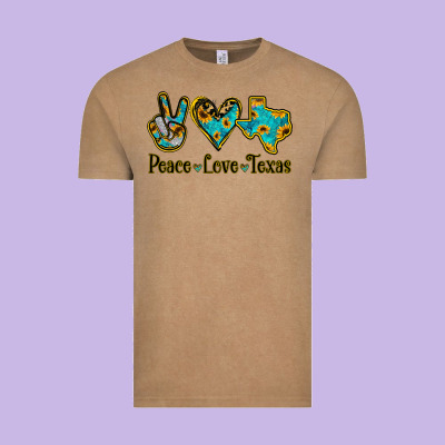 Peace Love Texas Vintage Tee Designed By Bettercallsaul