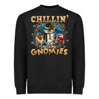 Black chillin with my gnomies Heavyweight Sweatshirt - CowGirlArtShop