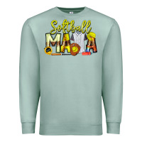Seafoam Softball Mama Premium Sweatshirt - CowhideDigitalArt
