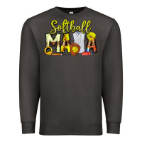 Smoke Softball Mama Premium Sweatshirt - CowhideDigitalArt