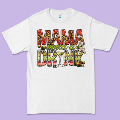 Mama Needs A Drink Premium Tee Designed By Nancycooperartshop