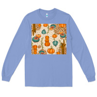 Colony Blue Fall Pumpkins Long Sleeve Tee - texasbilliewilder