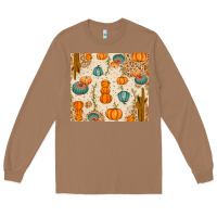 Toasted Coconut Fall Pumpkins Long Sleeve Tee - texasbilliewilder