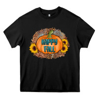 Black happy fall Heavy Core Tee - AdoDesignShop