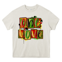 Cream one love juneteenth Heavy Core Tee - MaliasSmallBusiness
