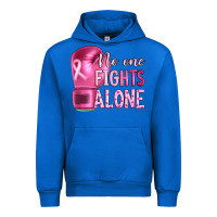 Cobalt Breast cancer no one fights alone boxing Urban Hoodie - Artiststas