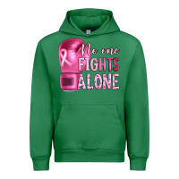 Emerald Breast cancer no one fights alone boxing Urban Hoodie - Artiststas