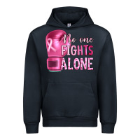 Navy Breast cancer no one fights alone boxing Urban Hoodie - Artiststas