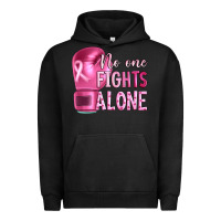 Pigment Black Breast cancer no one fights alone boxing Urban Hoodie - Artiststas