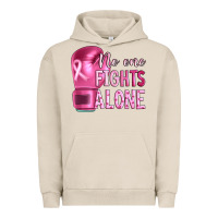 Pigment French Oak Breast cancer no one fights alone boxing Urban Hoodie - Artiststas