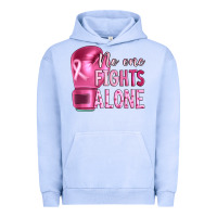 Pigment Grape Ice Breast cancer no one fights alone boxing Urban Hoodie - Artiststas