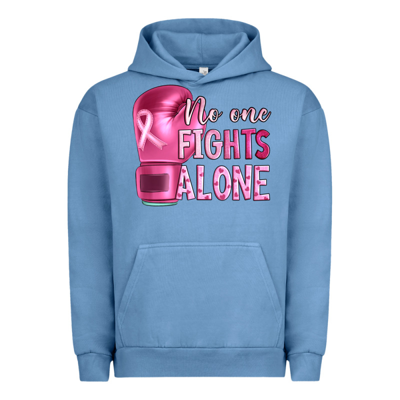 Breast Cancer No One Fights Alone Boxing Urban Hoodie by Artiststas | Teevron