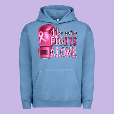 Breast Cancer No One Fights Alone Boxing Urban Hoodie Designed By Artiststas