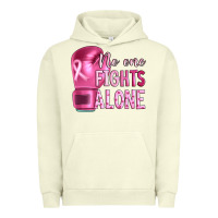 Pigment Pistachio Breast cancer no one fights alone boxing Urban Hoodie - Artiststas