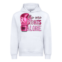 White Breast cancer no one fights alone boxing Urban Hoodie - Artiststas