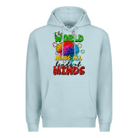 Blue Mist The world needs all kinds of minds Premium Hoodie - FaDigitalArtStudio