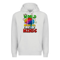 Dove Grey The world needs all kinds of minds Premium Hoodie - FaDigitalArtStudio