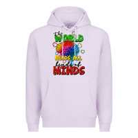 Lilac The world needs all kinds of minds Premium Hoodie - FaDigitalArtStudio