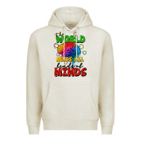 Oatmeal Heather The world needs all kinds of minds Premium Hoodie - FaDigitalArtStudio