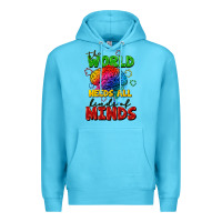 Ocean Blue The world needs all kinds of minds Premium Hoodie - FaDigitalArtStudio