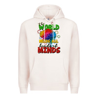 Pale Pink The world needs all kinds of minds Premium Hoodie - FaDigitalArtStudio