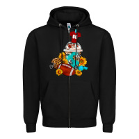 Black Football Frappe Coffee Zipper Hoodie - FaDigitalArtStudio