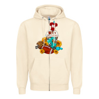 Sandshell Football Frappe Coffee Zipper Hoodie - FaDigitalArtStudio