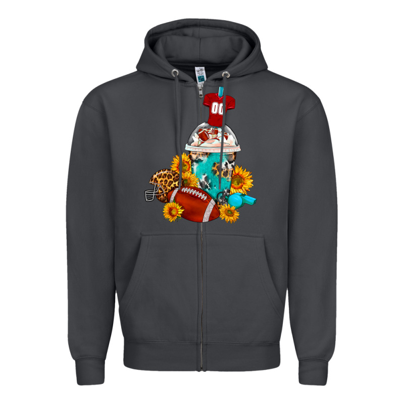 Football Frappe Coffee Zipper Hoodie by FaDigitalArtStudio | Teevron