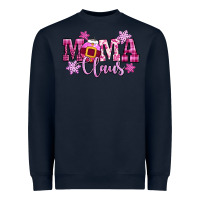 Navy mama claus pink christmas Heavyweight Sweatshirt - CowGirlArtShop