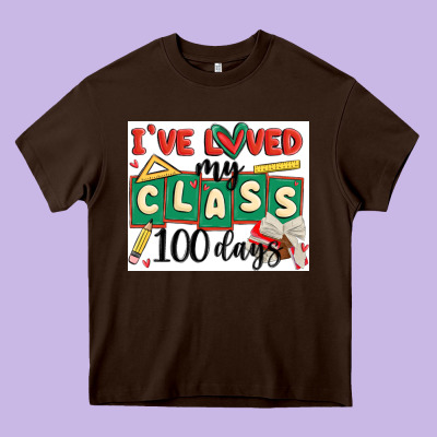 I've Loved My Class 100 Days Heavy Core Tee Designed By Maliassmallbusiness
