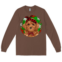 Chestnut Christmas Toy Poodle Long Sleeve Tee - RanaPortraitStore