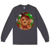 Smoke Christmas Toy Poodle Long Sleeve Tee - RanaPortraitStore