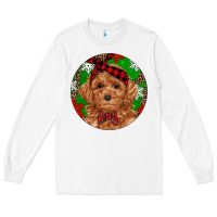 White Christmas Toy Poodle Long Sleeve Tee - RanaPortraitStore