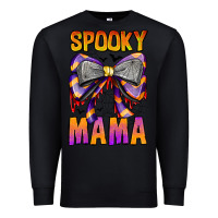 Black Spooky Mama Premium Sweatshirt - CowhideDigitalArt
