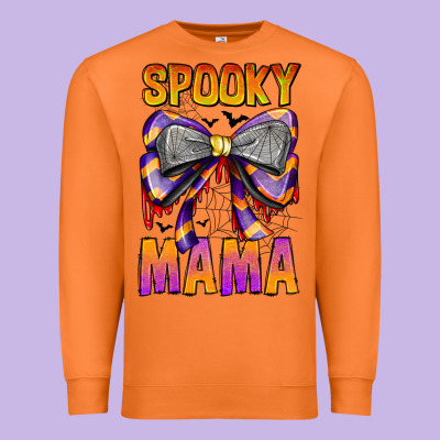 Spooky Mama Premium Sweatshirt Designed By Cowhidedigitalart