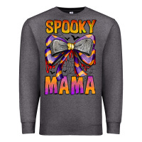 Charcoal Heather Spooky Mama Premium Sweatshirt - CowhideDigitalArt