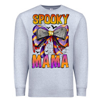 Heather Grey Spooky Mama Premium Sweatshirt - CowhideDigitalArt