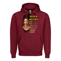 Burgundy I am black history black girl Zipper Hoodie - FaDigitalArtStudio